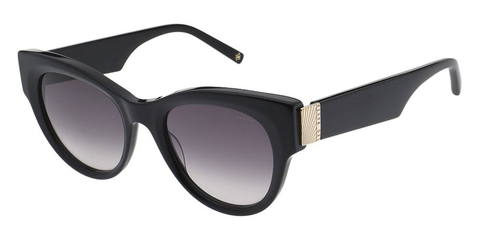 Ted Baker Sunglasses Women's Farah TB1766 001 Gloss Solid Black/Grey Gradient