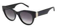 Ted Baker Sonnenbrille Damen Farah TB1766 001 Gloss Solides Schwarz/Grau Verlauf