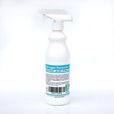 Pure Hydrogen Peroxide 3%. 500ml Spray Bottle for Cleaning, Disinfecting 10 vol