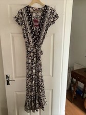 BNWT Womens Joe Browns Floral Print Long Wrap Dress. Size 6