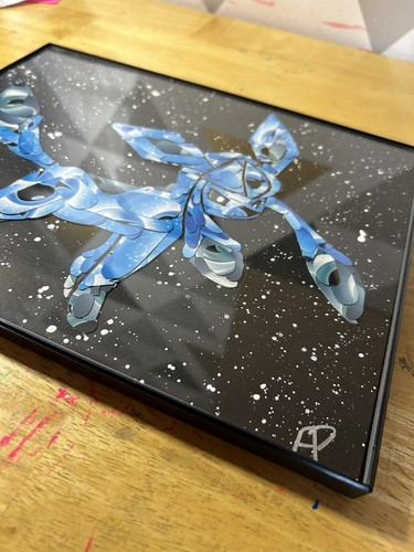 Super Rare 1 of 1 Glaceon Pokemon Collectible Energy Art One Of A Kind - Picture 3 of 5