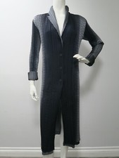Issey Miyake Pleated Reversible Coat Gradient Gray Size 2