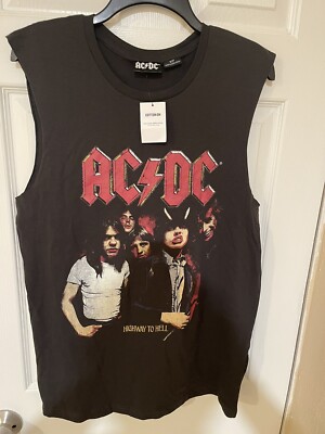 AC/DC t shirt S Sleeveless Black Highway To Hell