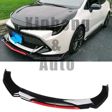For Toyota Corolla Front Bumper Lip/ Splitter Spoiler Body Kit Black+Red