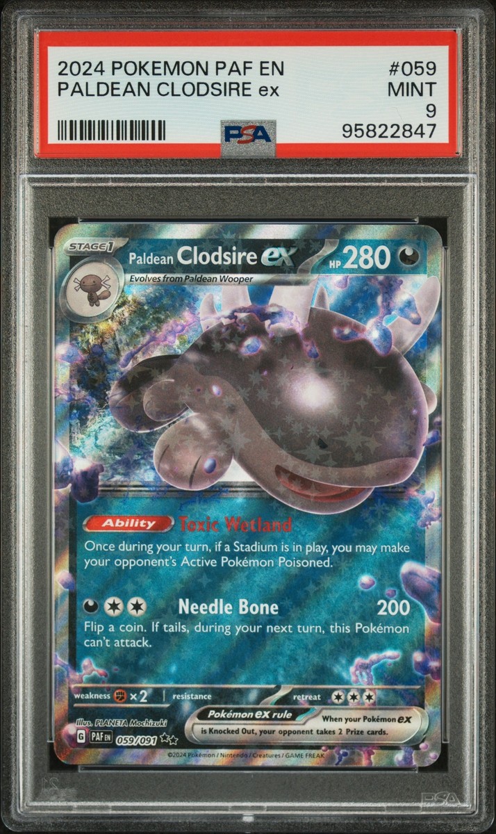 【PSA9】 ジャローダex SAR 2024 POKEMON PALDEAN FATES PAF EN #059 PALDEAN CLODSIRE ex