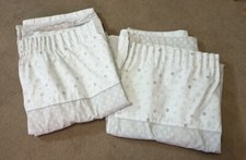 1x Pair of BABY Dunelm DUMBO Nursery Curtains Beige 168w x 182L cm/66w x 72L In 