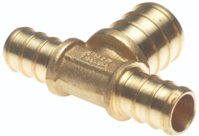 CASE (12) APOLLO APXT121234 PEX 1/2'' X 1/2'' X 3/4'' TEES BRASS BARB CRIMP