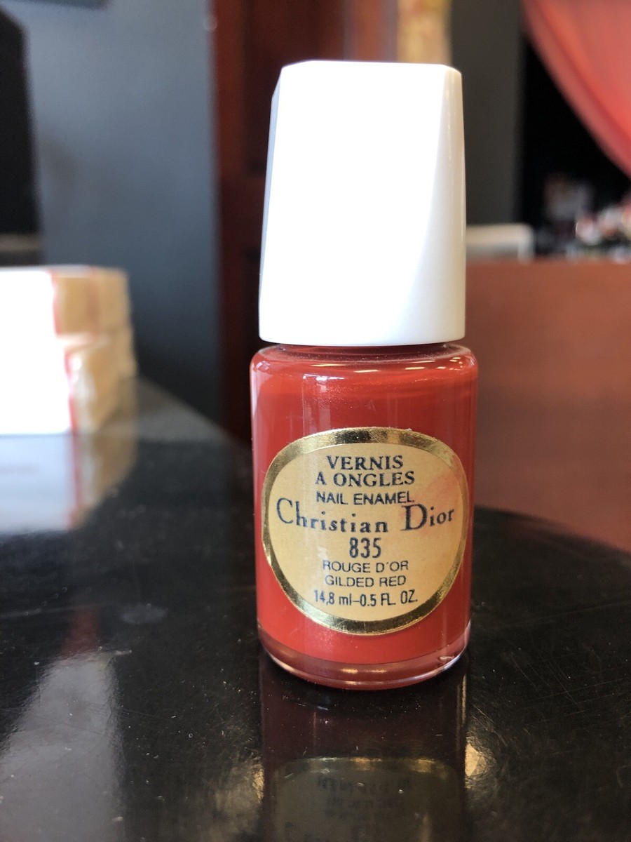 Christian Dior Nail Enamel #835 ROUGE D'OR GILDED RED 1990s Brick