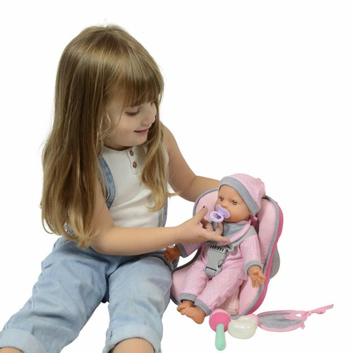 Puppe Reise Spielset - Baby Puppe Autositz Träger Rucksack mit 12 Zoll Puppe - Bild 5 von 8