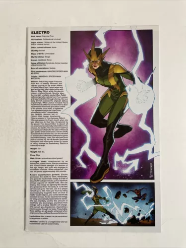 Sinister War #1 (2021) 9.4 NM Marvel Baldeon Handbook Electro Variant Cover
