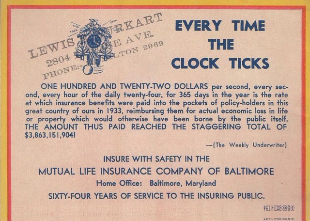 Mutual Life Insurance of Baltimore STATE BOOK voume 3 eBay