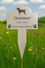 Custom Pet Memorials   Dog or Cat Silhouette   Laser Engraved Outdoor Tribute