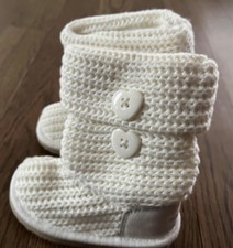 Children s Place Ivory Knit Boots- Size 6