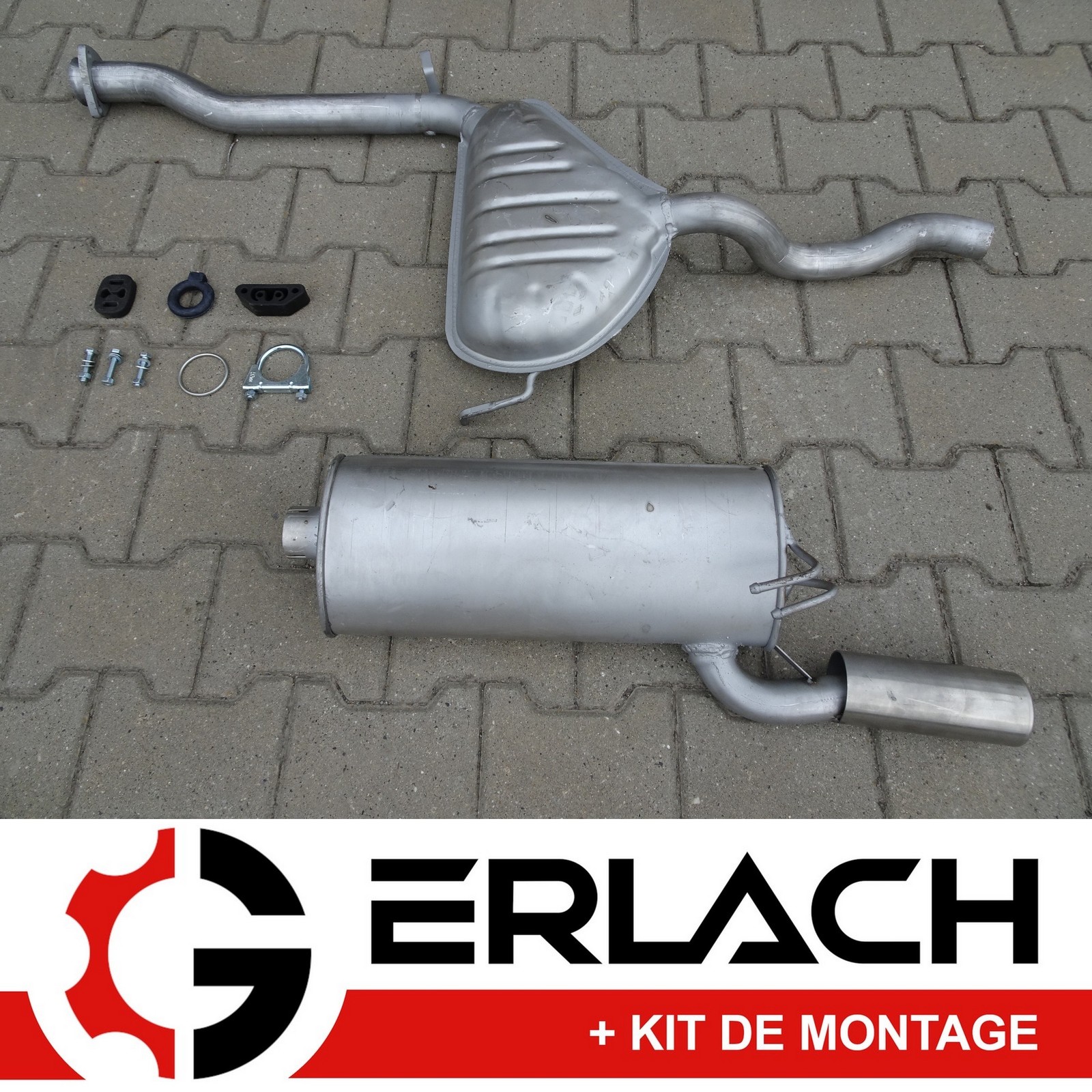 Silencieux echappement Fiat Coupe 2.0 16V réduction sonore maximale modèle acier 3928