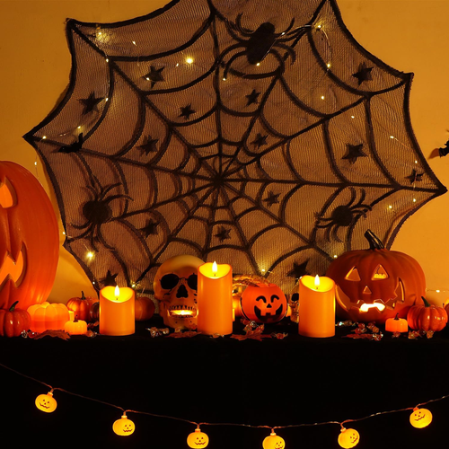Halloween orange flammenlose Kerzen, Herbstkerzen, Outdoor wasserdicht flackernd - Bild 7 von 12