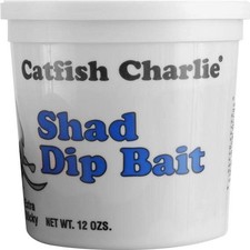 Catfish Charlie Shad Dip Bait 12 oz Freshwater Fishing Lure for Catfish Angling