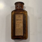 Antique Upjohn Hepatic Pills Amber Bottle W/original Cork And Contents c1900 — photo 1