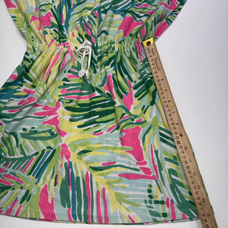 Lilly Pulitzer Preppy Diseñador Lujo Tiki Rosa Traje de Baño Vestido de Encubrimiento Niñas L Foto 3 de 4