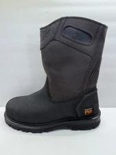 NEW- Timberland PRO Boots Men Black Brown Steel Toe Pull On 53522 A6501 Size 11M