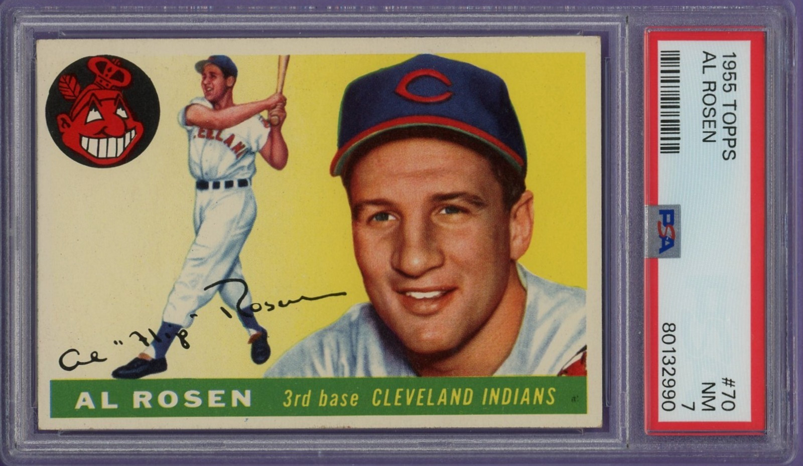 1955 Topps #70 Al Rosen Cleveland Indians PSA 7