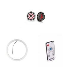 Kicker 45KM84L 8" LED Marine Speakers  47KLSR8 8-Inch LED Spacer Rings  LED...