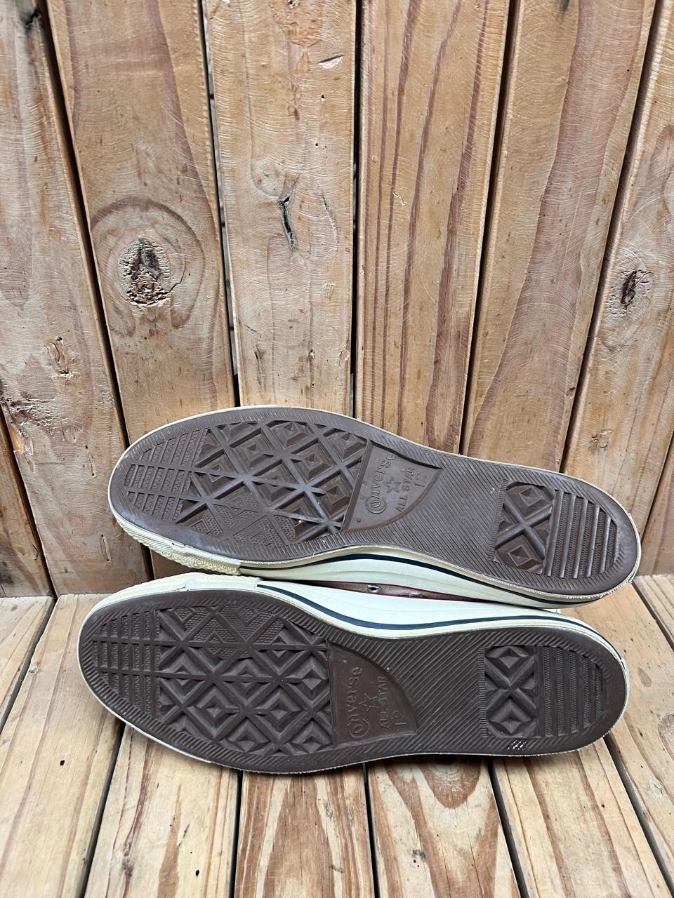 VTG 🔥🔥Rare Chuck Taylor All Star Converse white cream Made In USA 12 uk  11 thumbnail 11