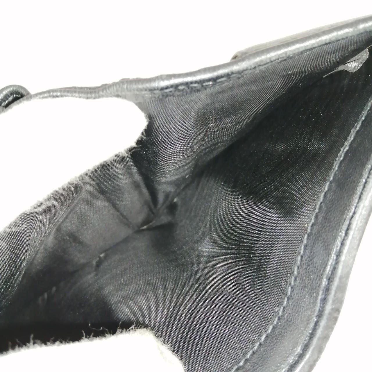 MiU Lamb Leather Matelasse Bifold Wallet Blk Sule 5MV204 Used image 9