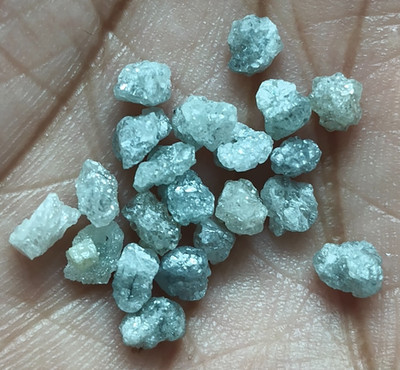 5,00 ct natürlicher grober loser Diamant 2,0-4,0 mm weiß grau Top-Qualität...