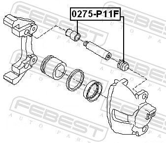 ✅Fits FEBEST 0275-P11F REPAIR KIT, BRAKE CALIPER PRZEDNINISSAN PRIME ⭐UK Seller⭐