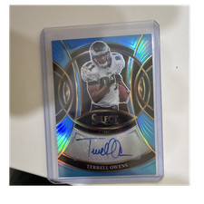 2025 Panini Select Terrell Owens Eagles Signatures Light Blue Prizm Auto /49