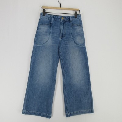 Kut From The Kloth Meg Jeans Womens 2 Blue High Rise Wide Leg Patch Pockets