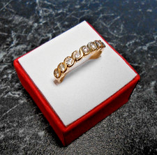 Bague Jonc En Or Jaune 18 Carats (750/1000) - 5,05g Avec Diamant - Occasion Comme Neuve