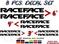 Custom Race Face Decal Set. Custom Colors. Mtb Road Bike Frame Helmet Stickers