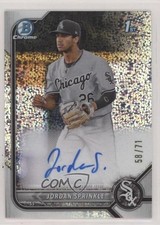 2022 Bowman Draft Chrome Pick Sparkle Refractor 58/71 Jordan Sprinkle Auto rp9