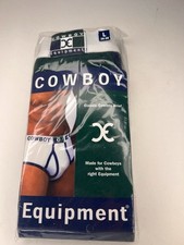 RARE VINTAGE Classic COWBOY EQUIPMENT BRIEF Green Size 36-38 LG 100 Cotton