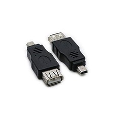 2 PCS USB 2.0 Mini USB Male To Type A Female OTG Adapter Coupler Converter