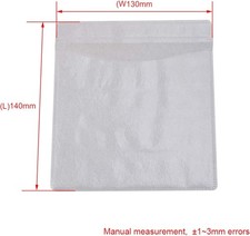 White OPP Plastic Double-Sided CD DVD Sleeves with Window Flap Pack of 100