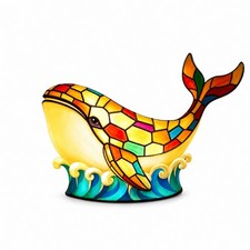 Whale Night Light Warm-Glowing Decoration Cute for Desk