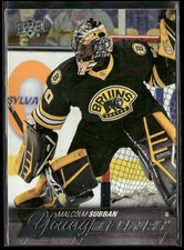 2015-16 Upper Deck #211 Malcolm Subban Boston Bruins Rookie Hockey Card. rookie card picture