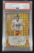 2019 Spectra Signatures Gold T.J. WATT  Auto /10 PSA 10