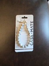 Case-Mate Universal Phone Beaded Wristlet - White Marble NEW