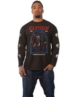 Clutch T Shirt Elephant Band Logo Nue Offiziell Herren Schwarz Long Sleeve Size