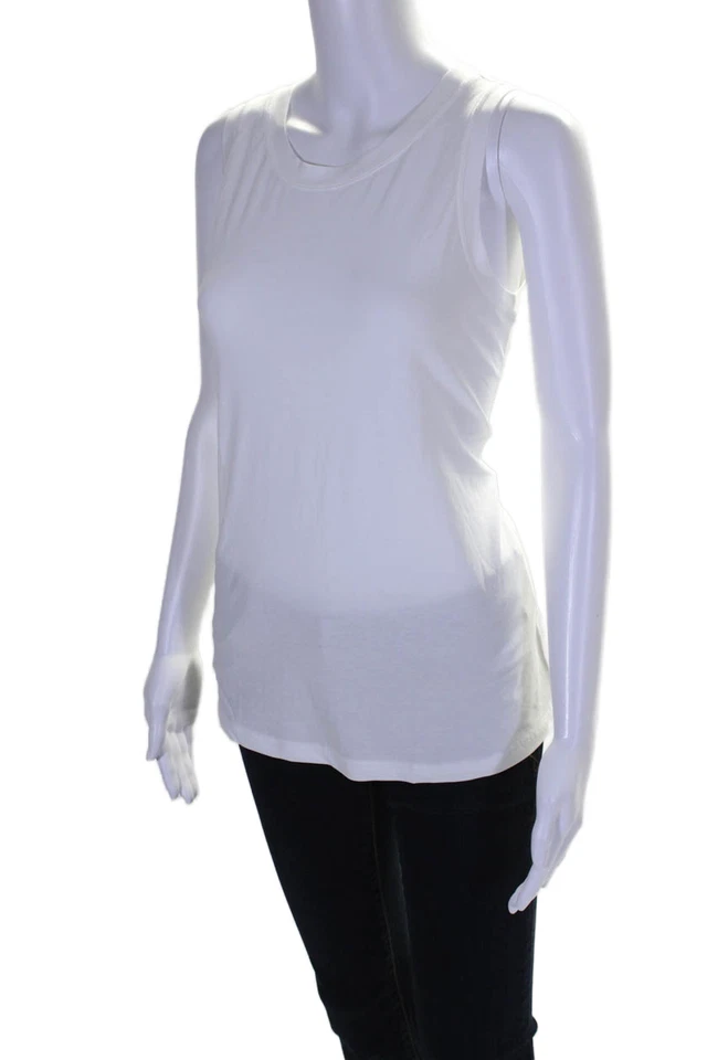 Lululemon женщин без рукавов ворота пуловер Майка белый хлопок размер 6 - Изображение 2 из 4