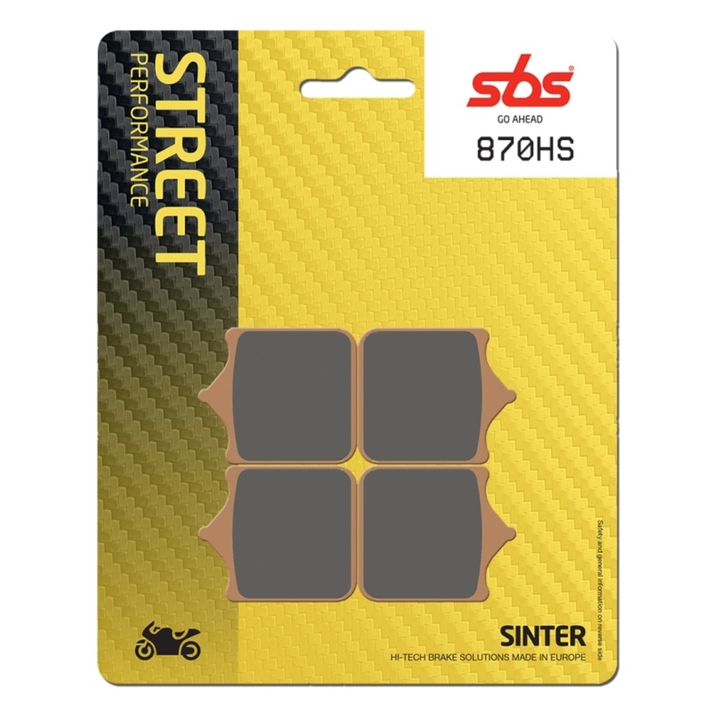 SBS BRAKE PADS KH604/4 STREET EXCEL SINTER BMW S 1000RR '09-'18 FRONT GOLD COLOU - Image 19