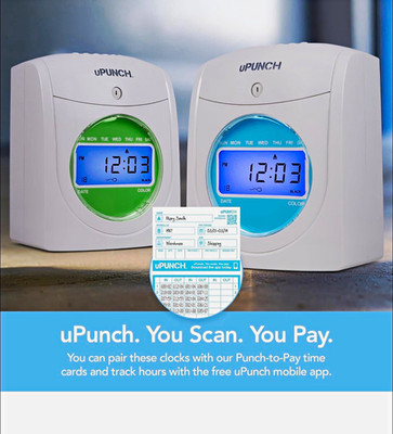 uPunch Punch-to-Pay Time Clock Traditional Punch Employee Time Clock