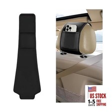 2PCS Car Headrest Covers, Leather Dirt-Proof Vehicle Head Rest Protector Black