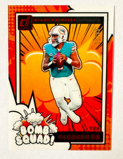 2024 Clearly Donruss Tua Tagovailoa RED Acetate Card SP #/99 Bomb Squad Dolphins