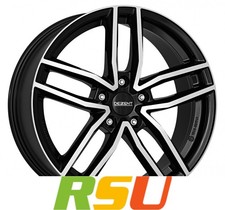 Dezent TR black polished 8x18" ET46 LK5 112 ML 57.1 Alufelgen 18 Zoll