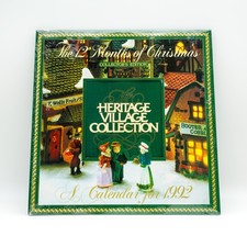 Department 56 "12 Months of Christmas" Collector Calendar Heritage Village 1992