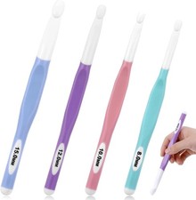 Large Sizes Crochet Hooks, 4 Pcs Long Crochet Needles Set, 8mm 10mm 12mm 15mm Ru